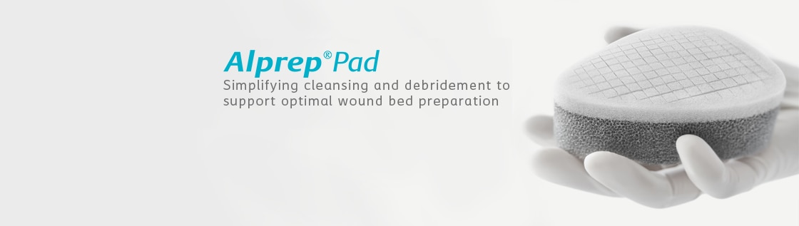 alprep banner - simplyfying cleansing and debridement to support optimal wound bed preparation