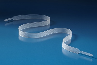 Example of Coloplast Aris® / Supris® / Altis® sling. The amount of sling material used during surgery is depends on the individual woman’s body structure.