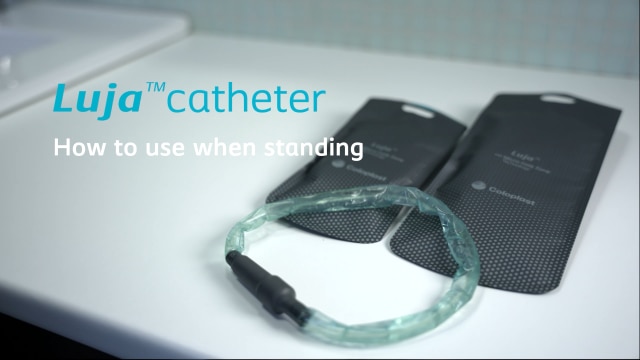 How to use Luja catheter when standing