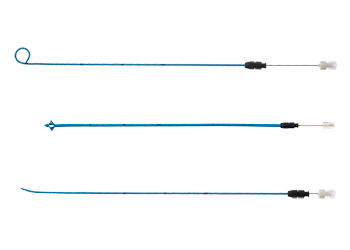 J and Malécot catheters
